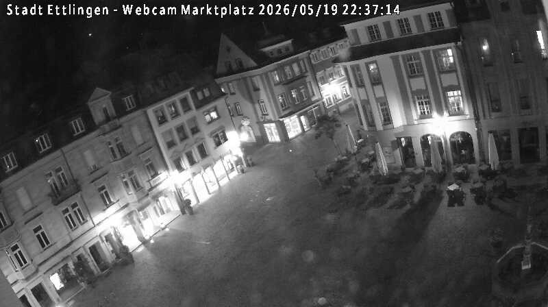 Archiv Foto Webcam Blick auf den Marktplatz Ettlingen