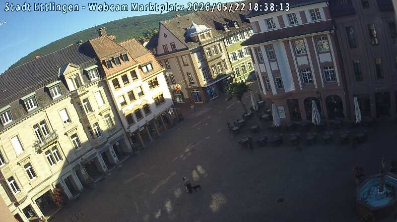 Archived image Webcam Market place in Ettlingen