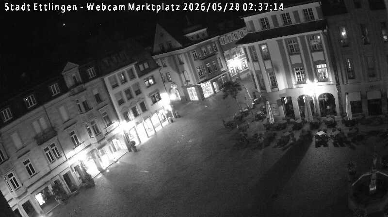 Archived image Webcam Market place in Ettlingen