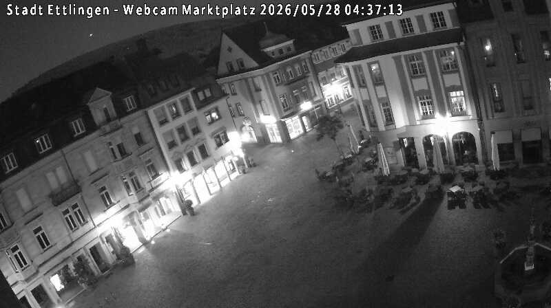 Archived image Webcam Market place in Ettlingen