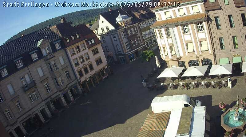 Archived image Webcam Market place in Ettlingen