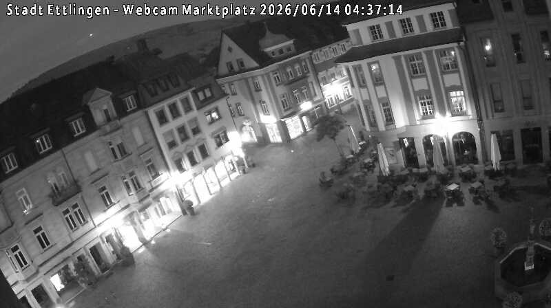 Archived image Webcam Market place in Ettlingen