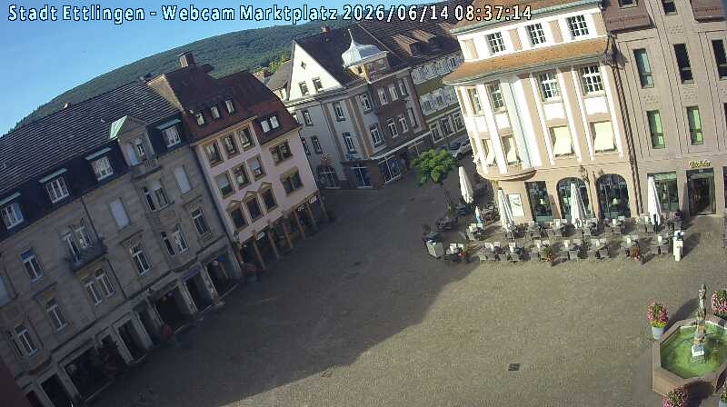 Archived image Webcam Market place in Ettlingen