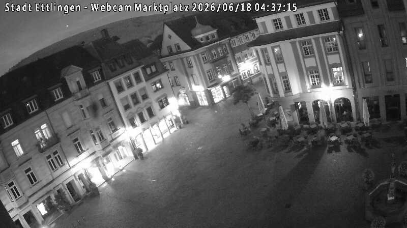 Archived image Webcam Market place in Ettlingen