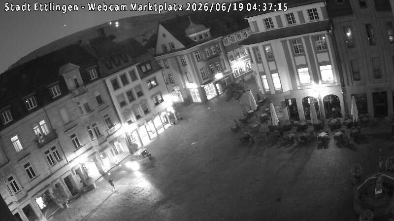 Archiv Foto Webcam Blick auf den Marktplatz Ettlingen