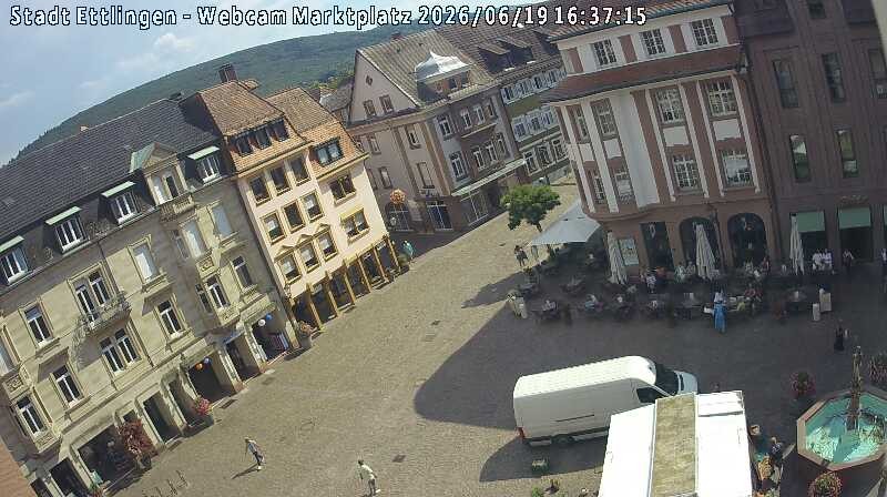 Archiv Foto Webcam Blick auf den Marktplatz Ettlingen