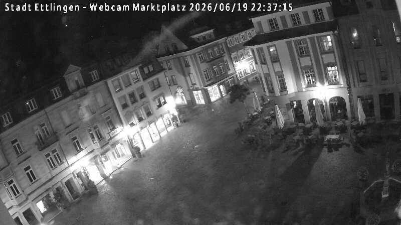 Archiv Foto Webcam Blick auf den Marktplatz Ettlingen