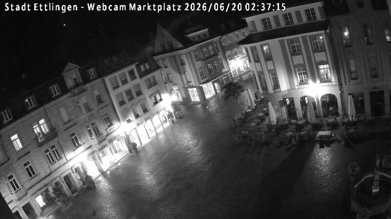 Archiv Foto Webcam Blick auf den Marktplatz Ettlingen