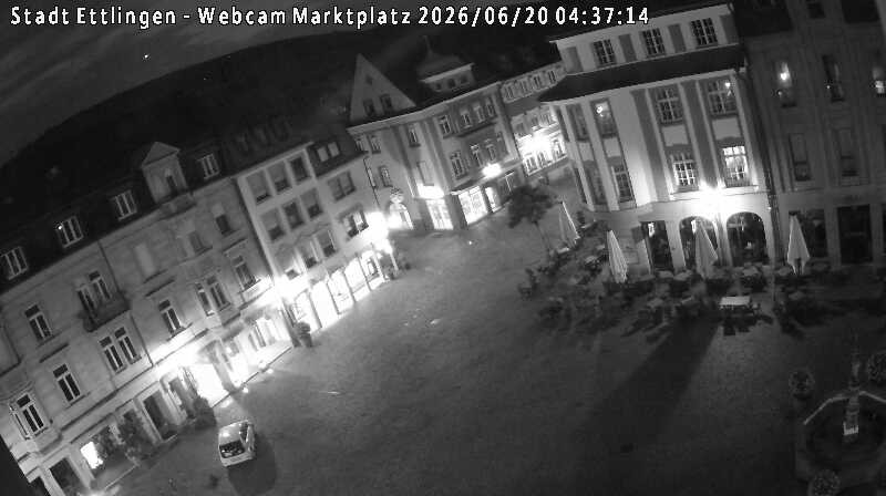 Archiv Foto Webcam Blick auf den Marktplatz Ettlingen