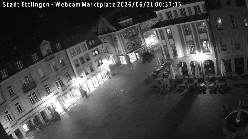 Archiv Foto Webcam Blick auf den Marktplatz Ettlingen