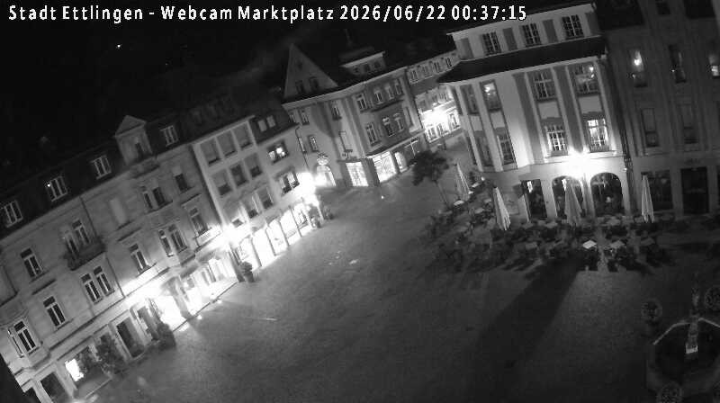 Archiv Foto Webcam Blick auf den Marktplatz Ettlingen