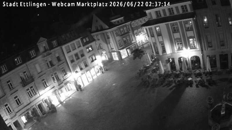 Archiv Foto Webcam Blick auf den Marktplatz Ettlingen