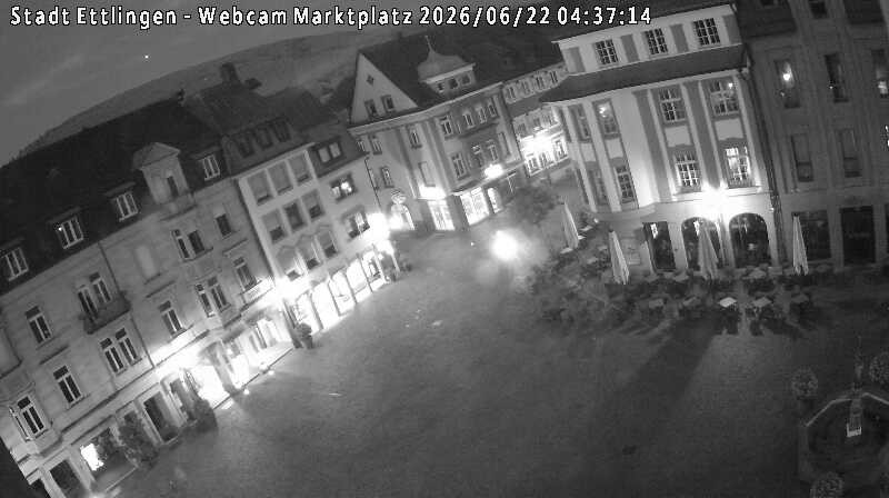 Archiv Foto Webcam Blick auf den Marktplatz Ettlingen