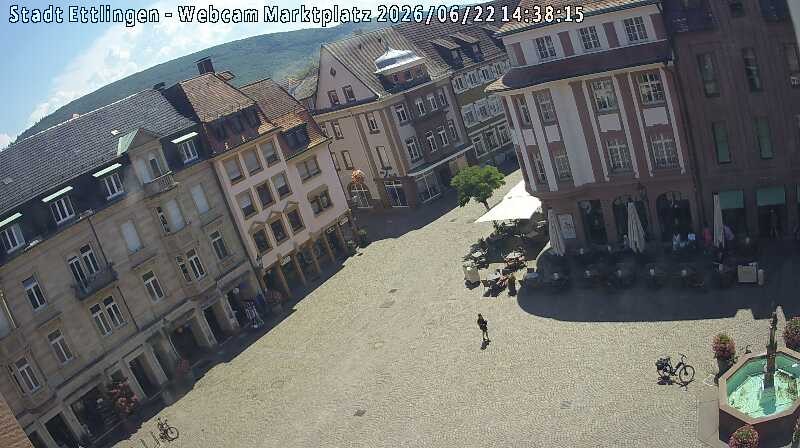 Archiv Foto Webcam Blick auf den Marktplatz Ettlingen