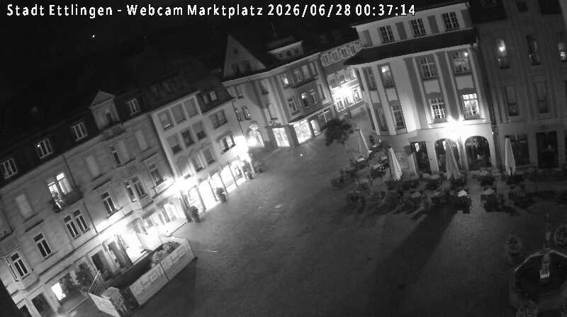Archived image Webcam Market place in Ettlingen