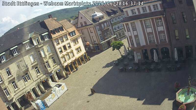 Archived image Webcam Market place in Ettlingen