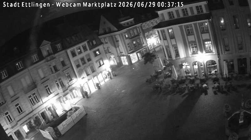 Archiv Foto Webcam Blick auf den Marktplatz Ettlingen