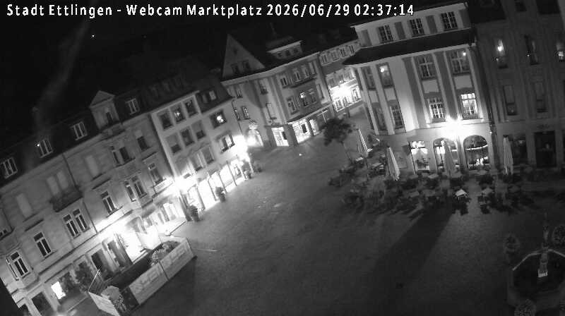 Archiv Foto Webcam Blick auf den Marktplatz Ettlingen