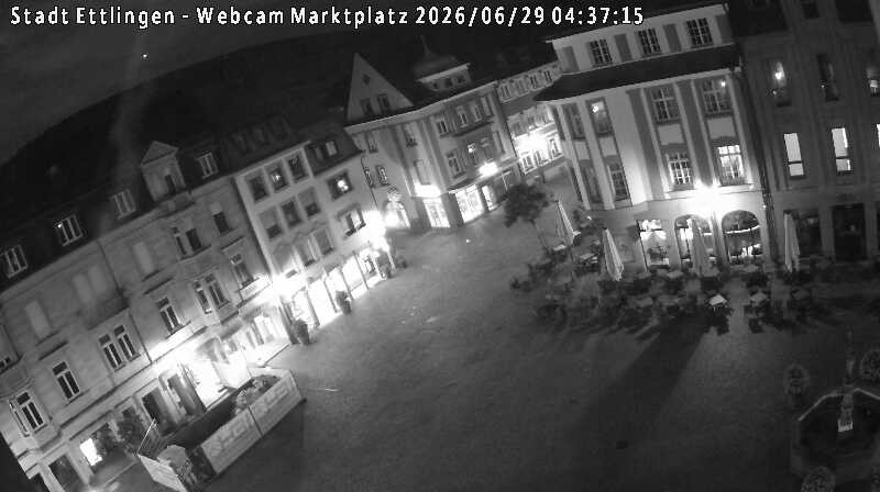 Archiv Foto Webcam Blick auf den Marktplatz Ettlingen