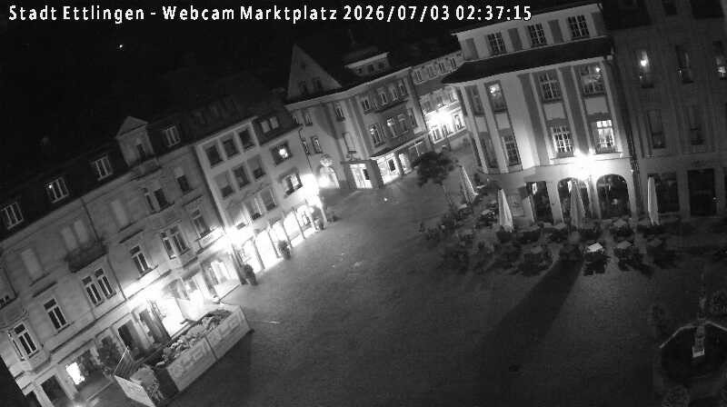 Archived image Webcam Market place in Ettlingen