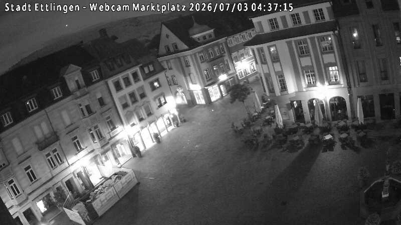 Archived image Webcam Market place in Ettlingen