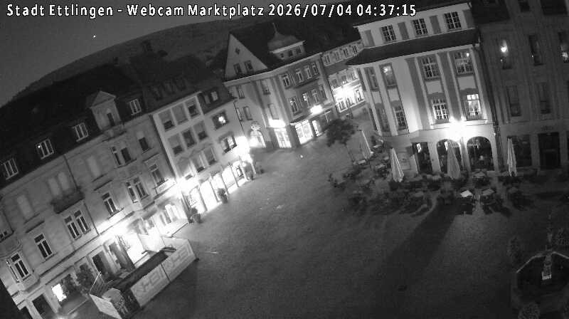 Archiv Foto Webcam Blick auf den Marktplatz Ettlingen