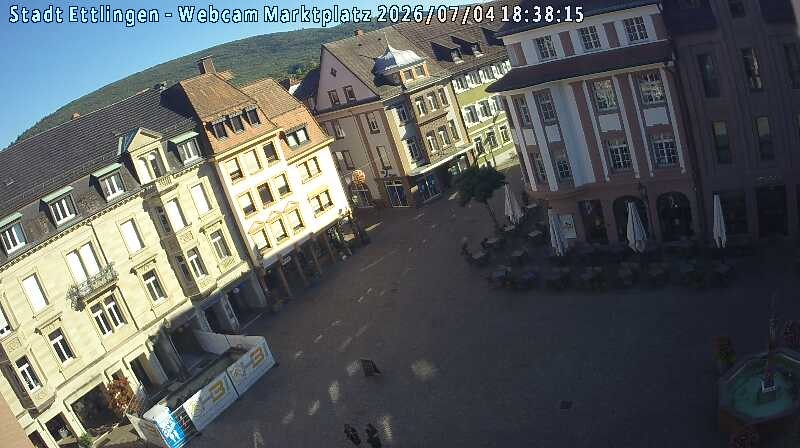 Archived image Webcam Market place in Ettlingen