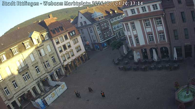 Archived image Webcam Market place in Ettlingen