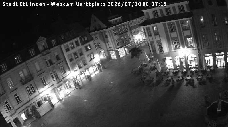 Archived image Webcam Market place in Ettlingen