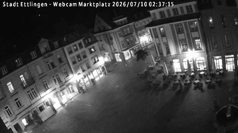 Archiv Foto Webcam Blick auf den Marktplatz Ettlingen