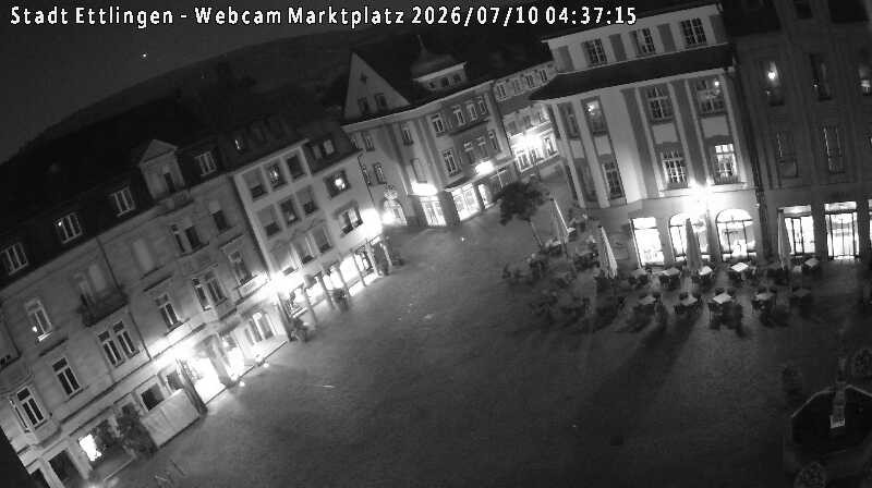 Archiv Foto Webcam Blick auf den Marktplatz Ettlingen