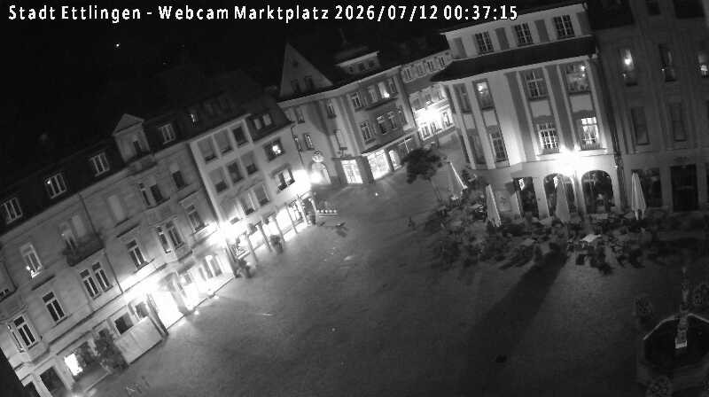 Archived image Webcam Market place in Ettlingen
