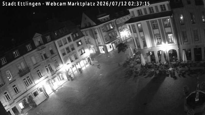 Archived image Webcam Market place in Ettlingen