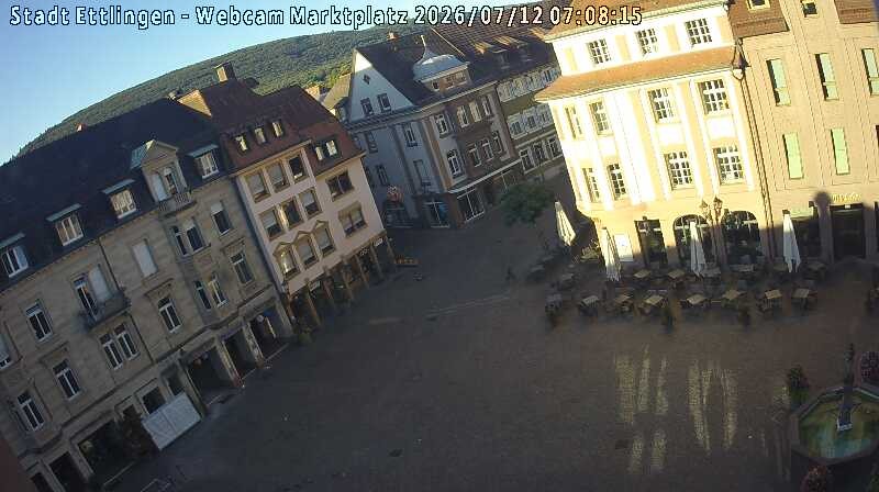 Archived image Webcam Market place in Ettlingen
