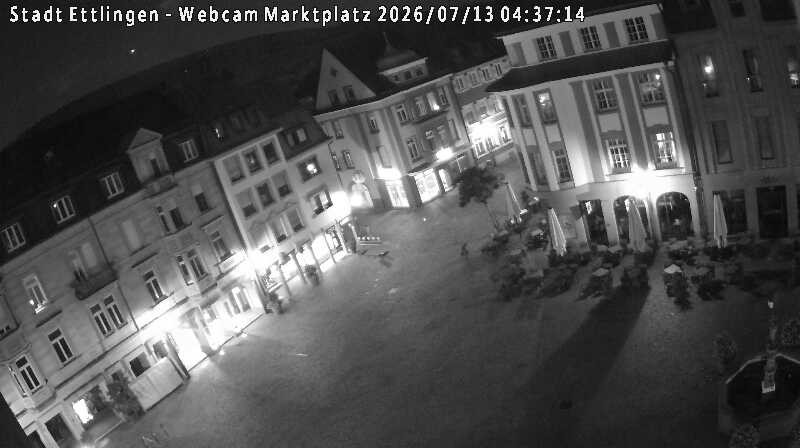 Archiv Foto Webcam Blick auf den Marktplatz Ettlingen