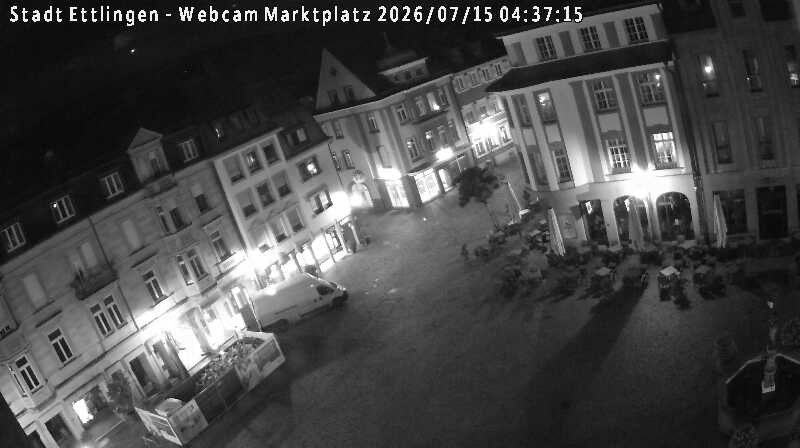 Archived image Webcam Market place in Ettlingen