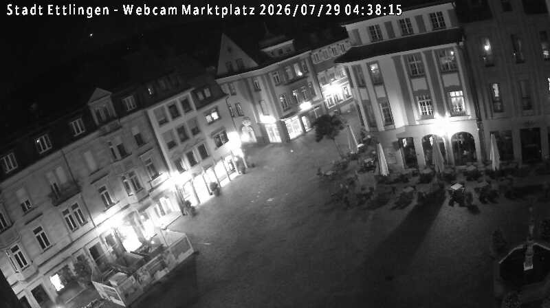 Archiv Foto Webcam Blick auf den Marktplatz Ettlingen