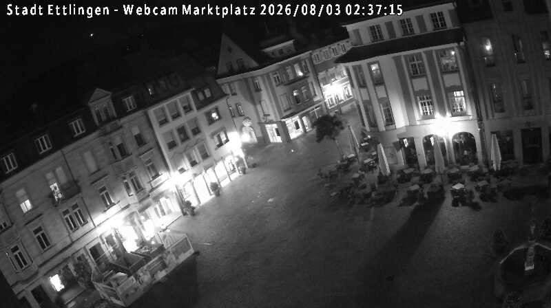 Archiv Foto Webcam Blick auf den Marktplatz Ettlingen
