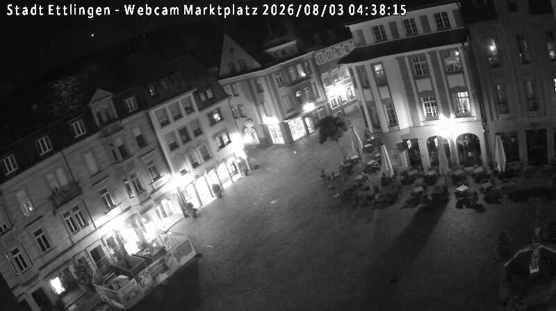 Archiv Foto Webcam Blick auf den Marktplatz Ettlingen