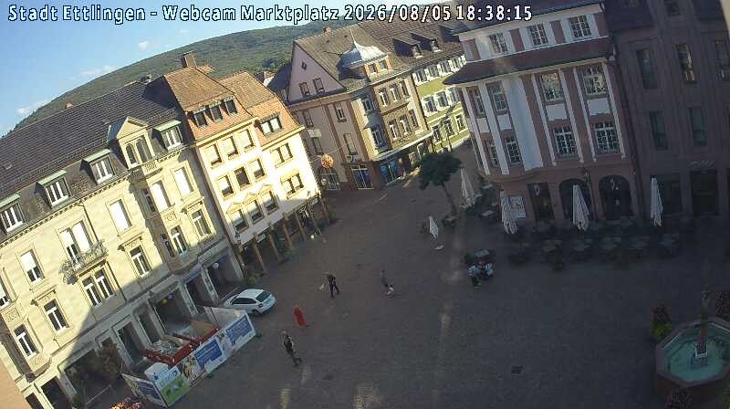 Archiv Foto Webcam Blick auf den Marktplatz Ettlingen