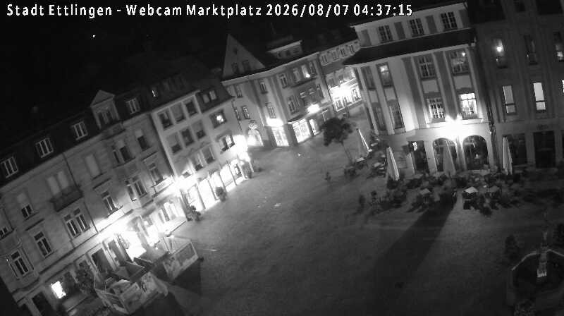 Archiv Foto Webcam Blick auf den Marktplatz Ettlingen