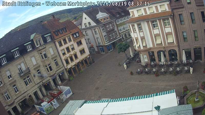 Archiv Foto Webcam Blick auf den Marktplatz Ettlingen
