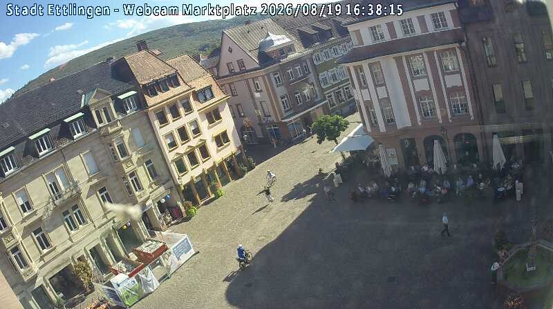Archiv Foto Webcam Blick auf den Marktplatz Ettlingen