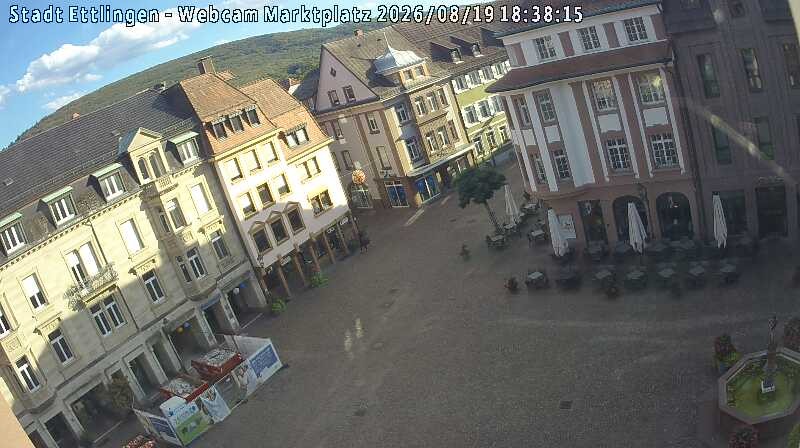 Archiv Foto Webcam Blick auf den Marktplatz Ettlingen
