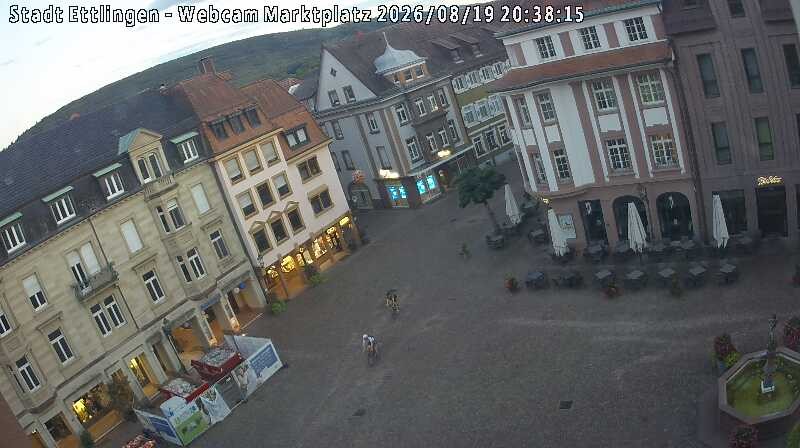 Archiv Foto Webcam Blick auf den Marktplatz Ettlingen