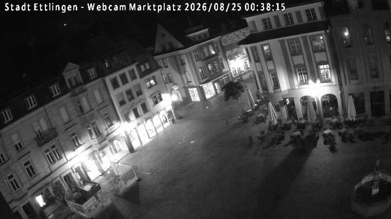 Archiv Foto Webcam Blick auf den Marktplatz Ettlingen