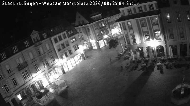 Archiv Foto Webcam Blick auf den Marktplatz Ettlingen