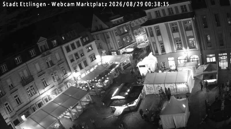 Archiv Foto Webcam Blick auf den Marktplatz Ettlingen