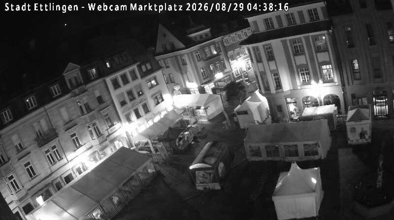 Archiv Foto Webcam Blick auf den Marktplatz Ettlingen