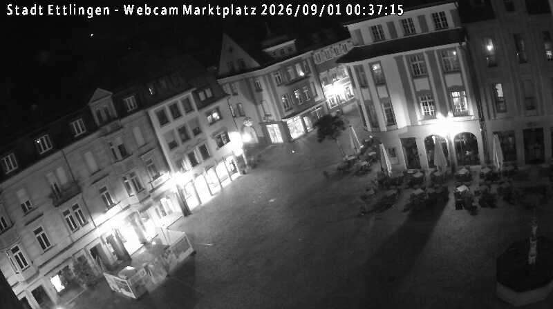 Archiv Foto Webcam Blick auf den Marktplatz Ettlingen